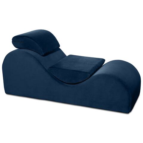 Avana Luvu Lounger - Chaise Lounge Chair for Yoga, Exercise, Stretching, Massage and More - High Density Foam Core, Ink Blue