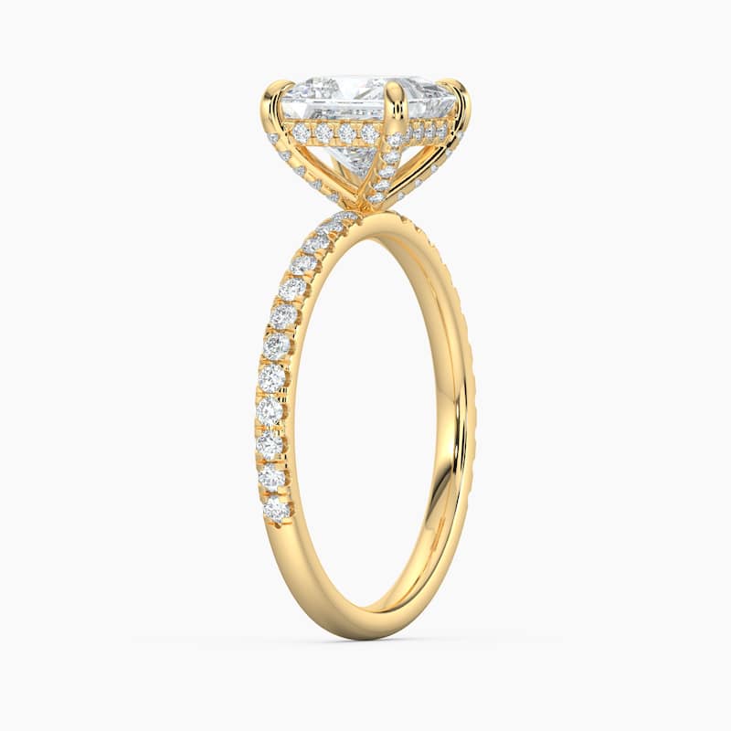 Auriya 14k Gold Lab Grown Princess Diamond Luxe Hidden Halo Engagement Ring 1.00 to 5.00 ct. tw. (F-G, VS)