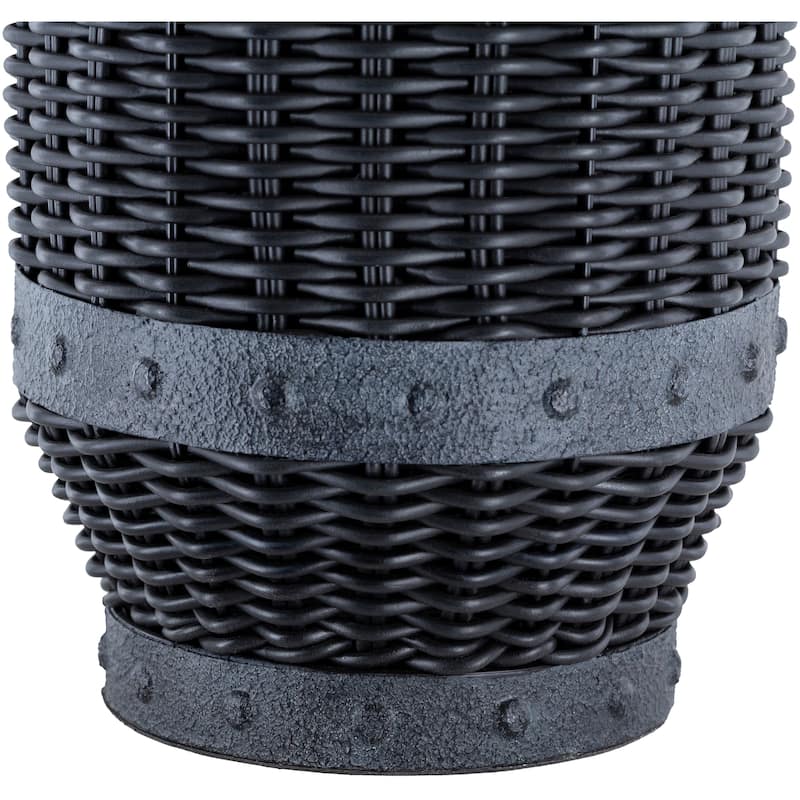 Teagan Indoor/ Outdoor Faux Wicker Table Lamp - 29"H x 16"W x 16"D
