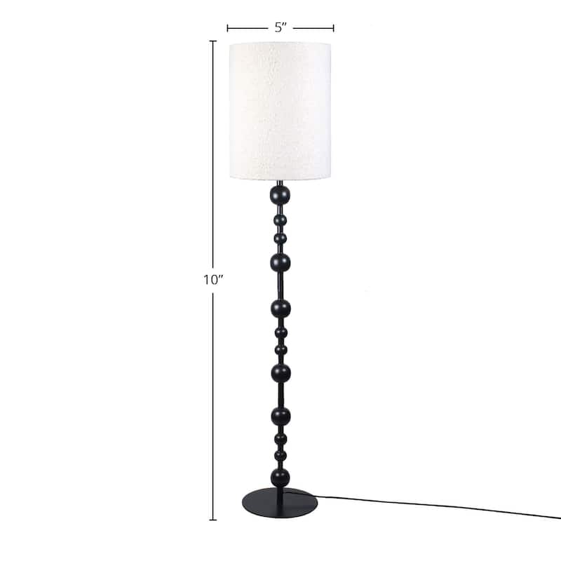 Krista 10" Tall Floor Lamp, Black