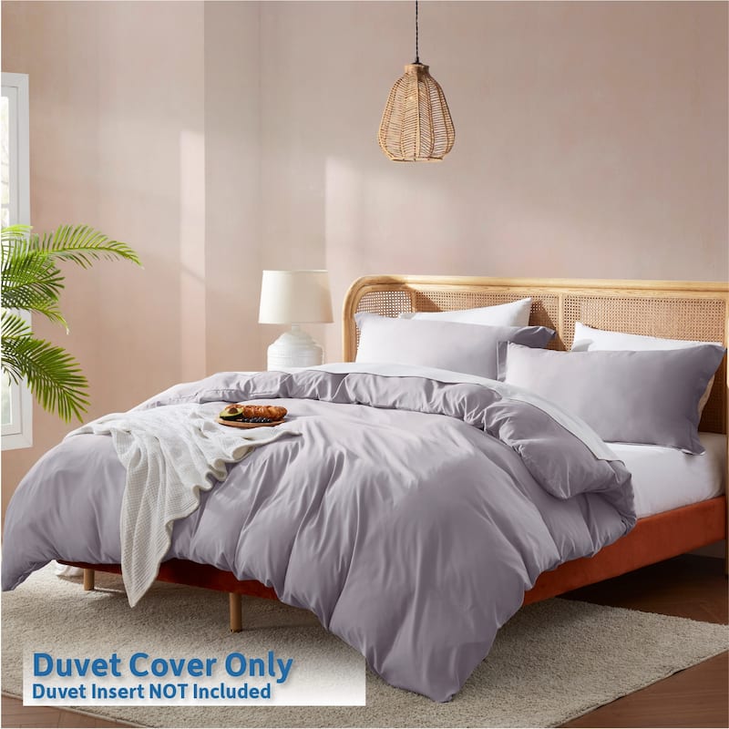 Nestl Ultra Soft Double Brushed Microfiber Duvet Cover Set with Button Closure