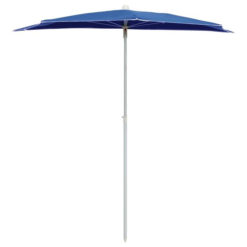 70.9"x35.4" Garden Half Parasol with Pole 8 Colors