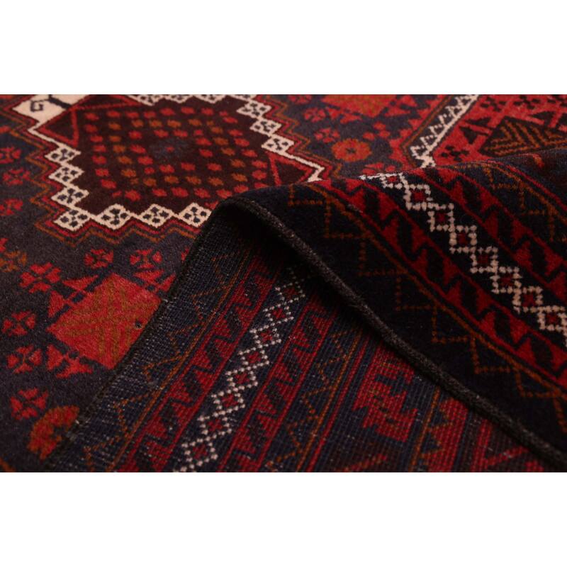 ECARPETGALLERY Hand-knotted Teimani Dark Navy Wool Rug - 3'5 x 9'1