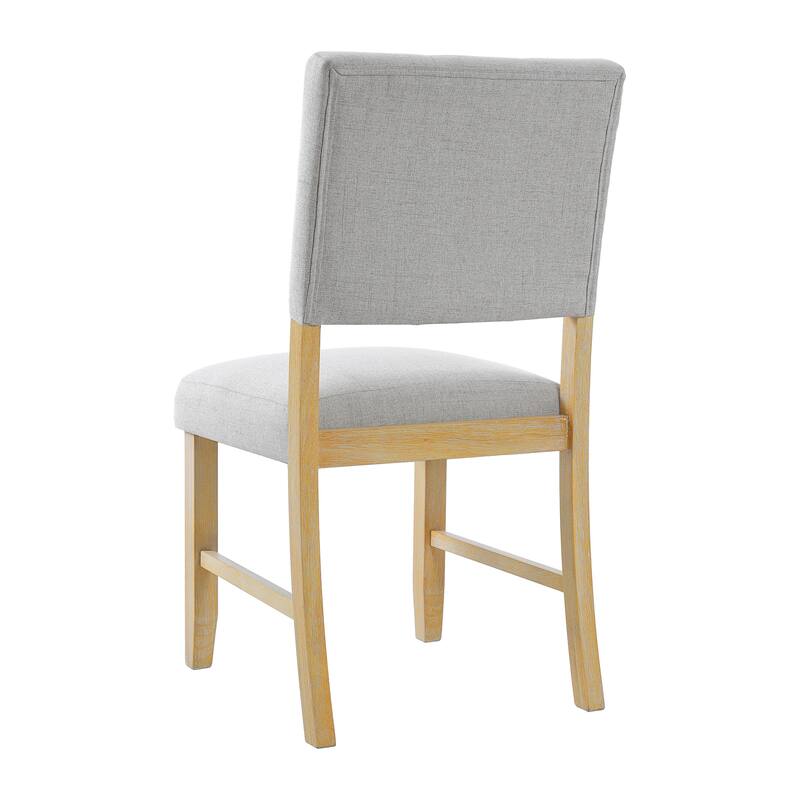 Modern Upholstered Armless Dining Chairs with Wood Legs, Set of 4