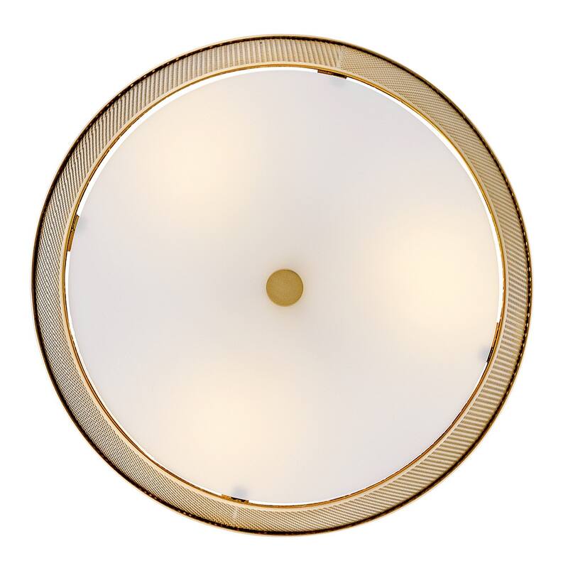 Lark 84421 Cash 3 Light 14" Wide Semi-Flush Ceiling Fixture with Metal