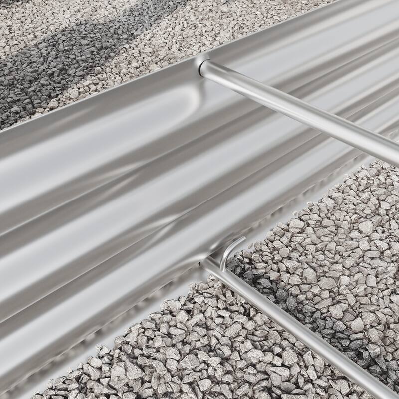 Corrugated Outdoor Raised Garden Bed with Open Base Backyard Planting