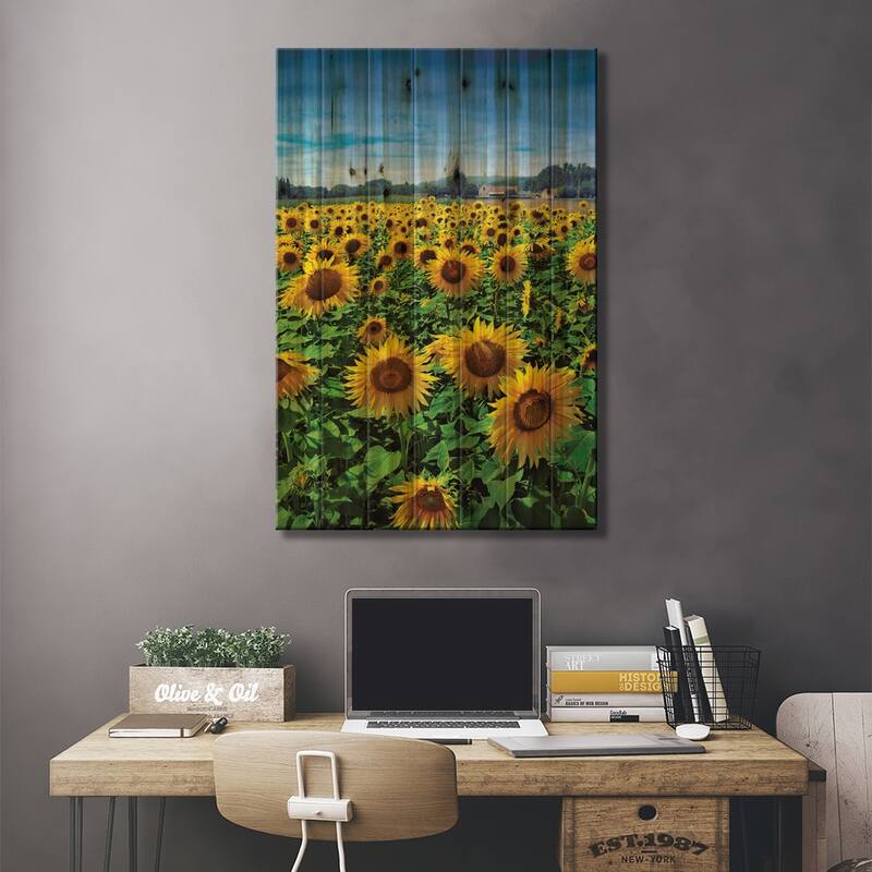 Turn Your Face To The Sun Print On Wood by Ben Heine - Multi-Color