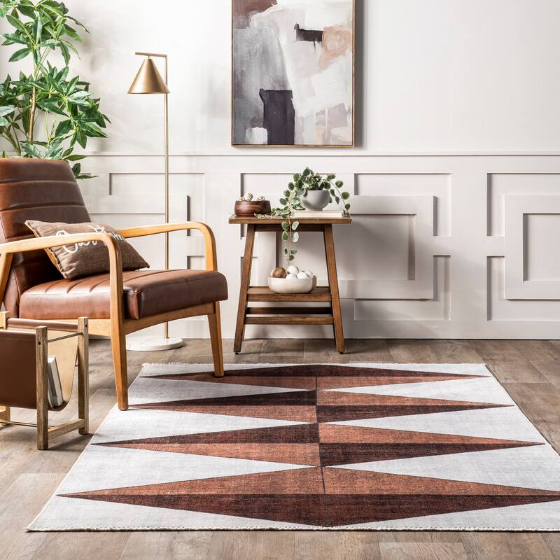 Nuloom Isolde SpinClean Diamond Machine Washable Area Rug