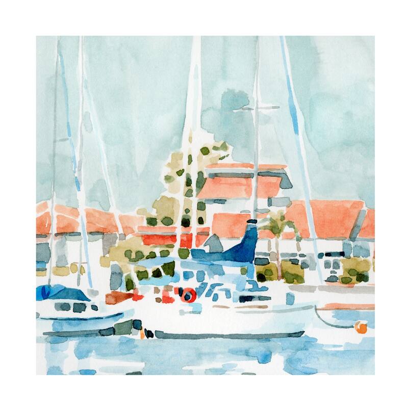 Emma Caroline 'Beach Town Summer I' Canvas Art