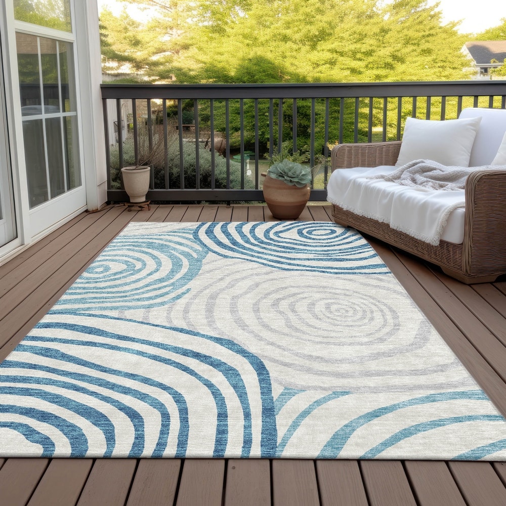 Machine Washable Indoor/ Outdoor Chantille Contemporary Dimensions Rug