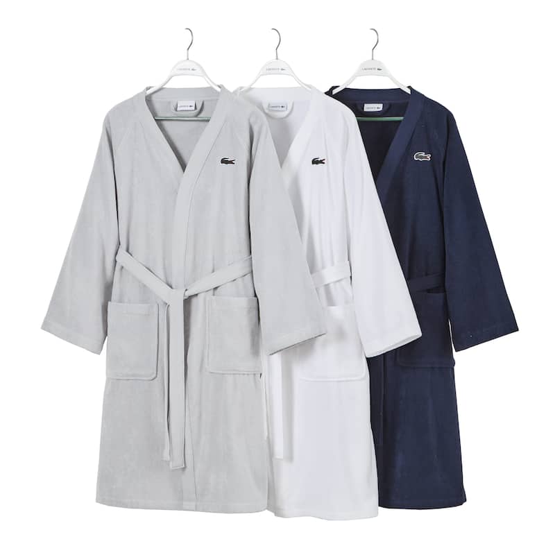 Lacoste 100% Cotton Classic Pique Bath Robe