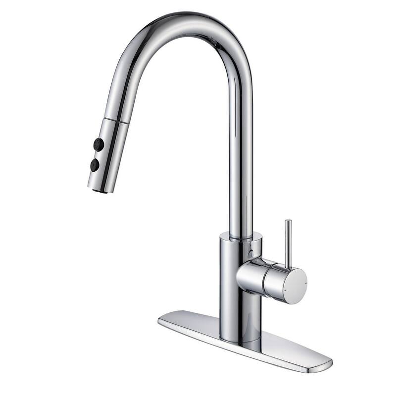 Ultra Faucets Euro Collection Single-Handle Kitchen Faucet With Pull-Down Spray