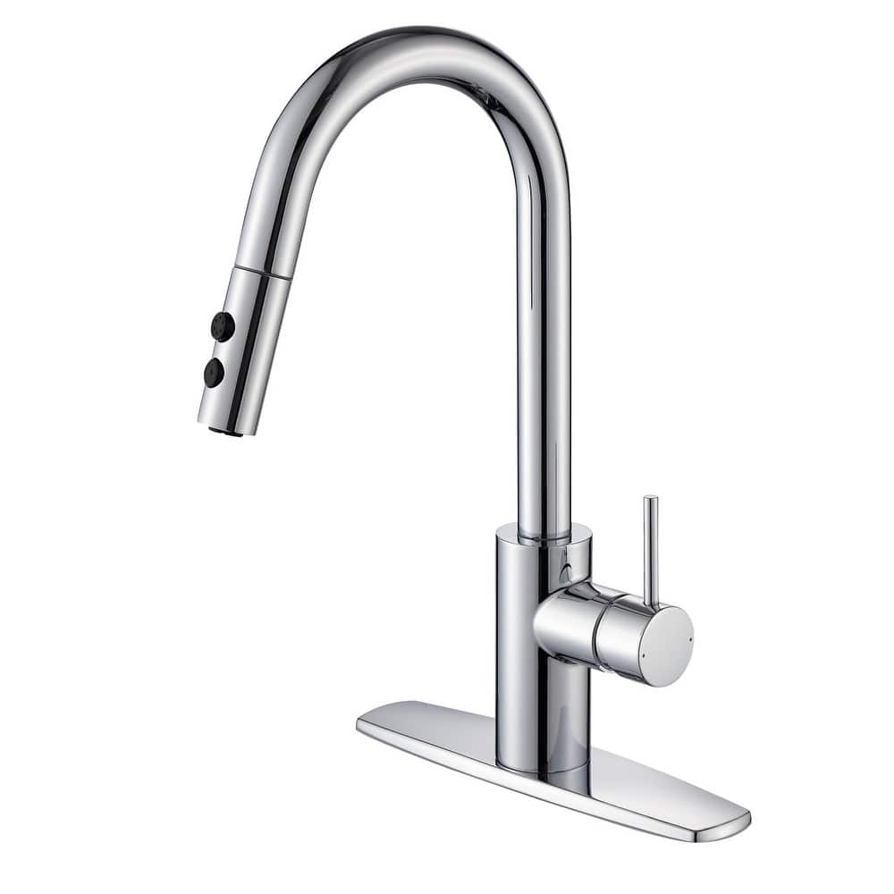 Ultra Faucets Euro Collection Single-Handle Kitchen Faucet With Pull-Down Spray