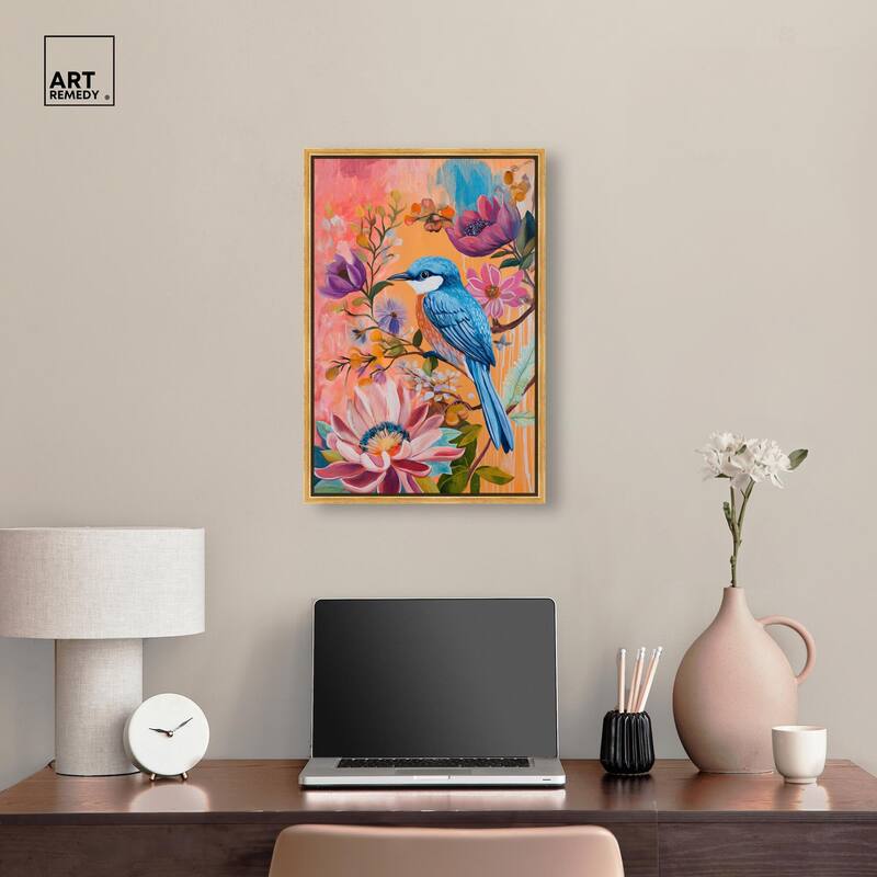 Spring Bird Canvas by Art Remedy