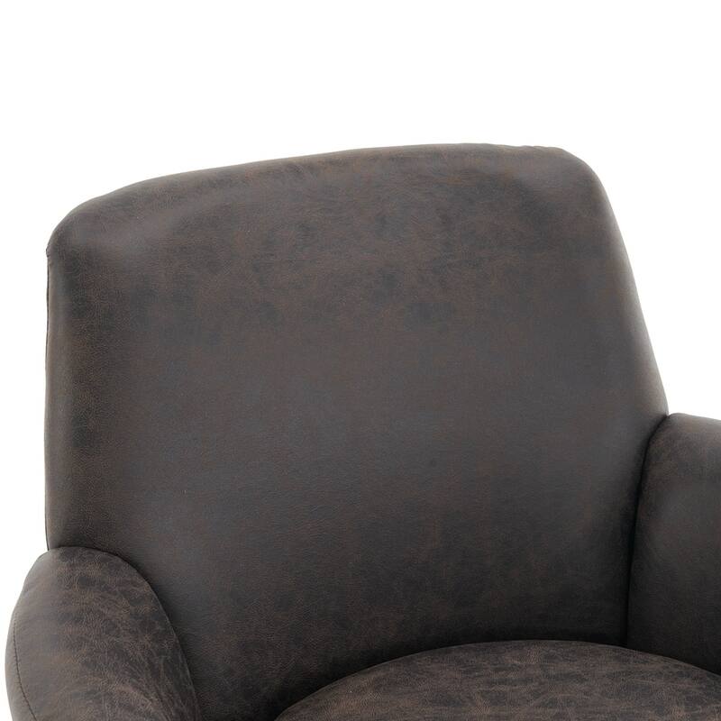 Modern Swivel Barrel Chair with Gold Stainless Steel Base