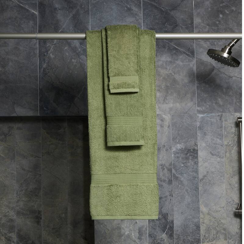 Classic Touch 6-Piece 100 Cotton Towel Set - Spruce