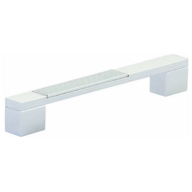 Schaub and Company 211002 Urbano 6" Center to Center Contrast Knurled - Polished Chrome