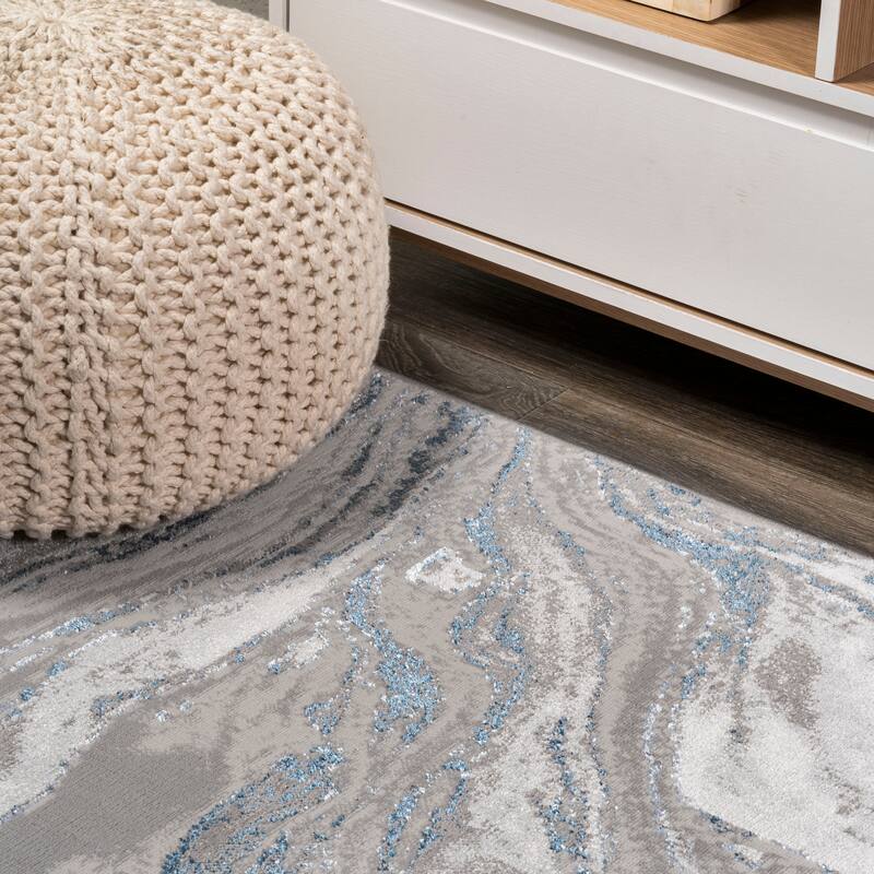 JONATHAN Y Batten Marbled Abstract Area Rug