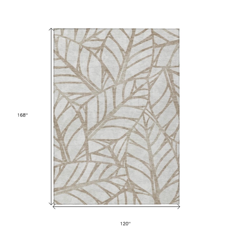 HomeRoots Floral Transitional Rectangle Outdoor Rug