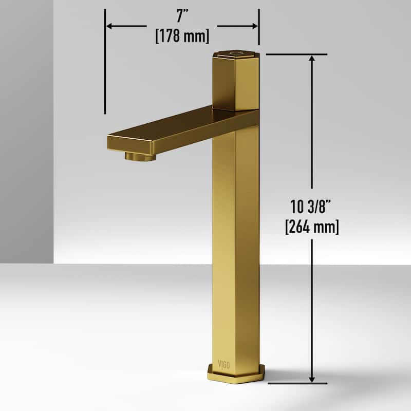 VIGO Nova 10" H Single Handle Single Hole Vessel Bathroom Faucet