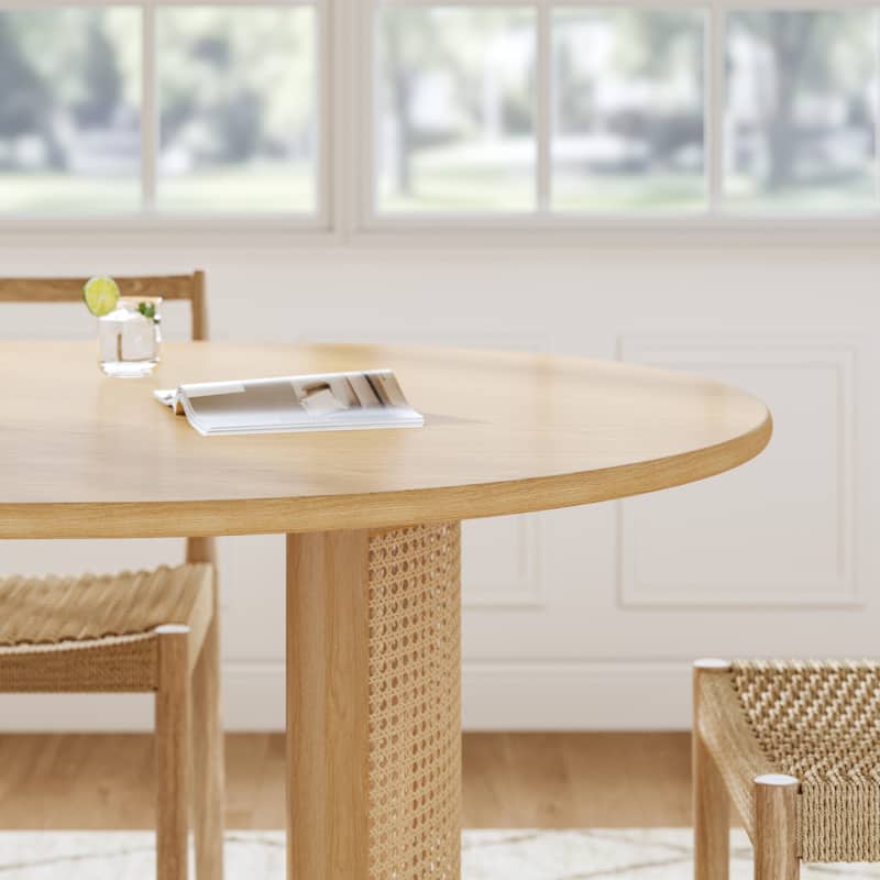 Oval Wood Dining Table Double Pedestal Kitchen Table