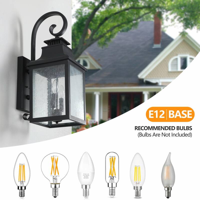 Large Outdoor Wall Lamps with Glass