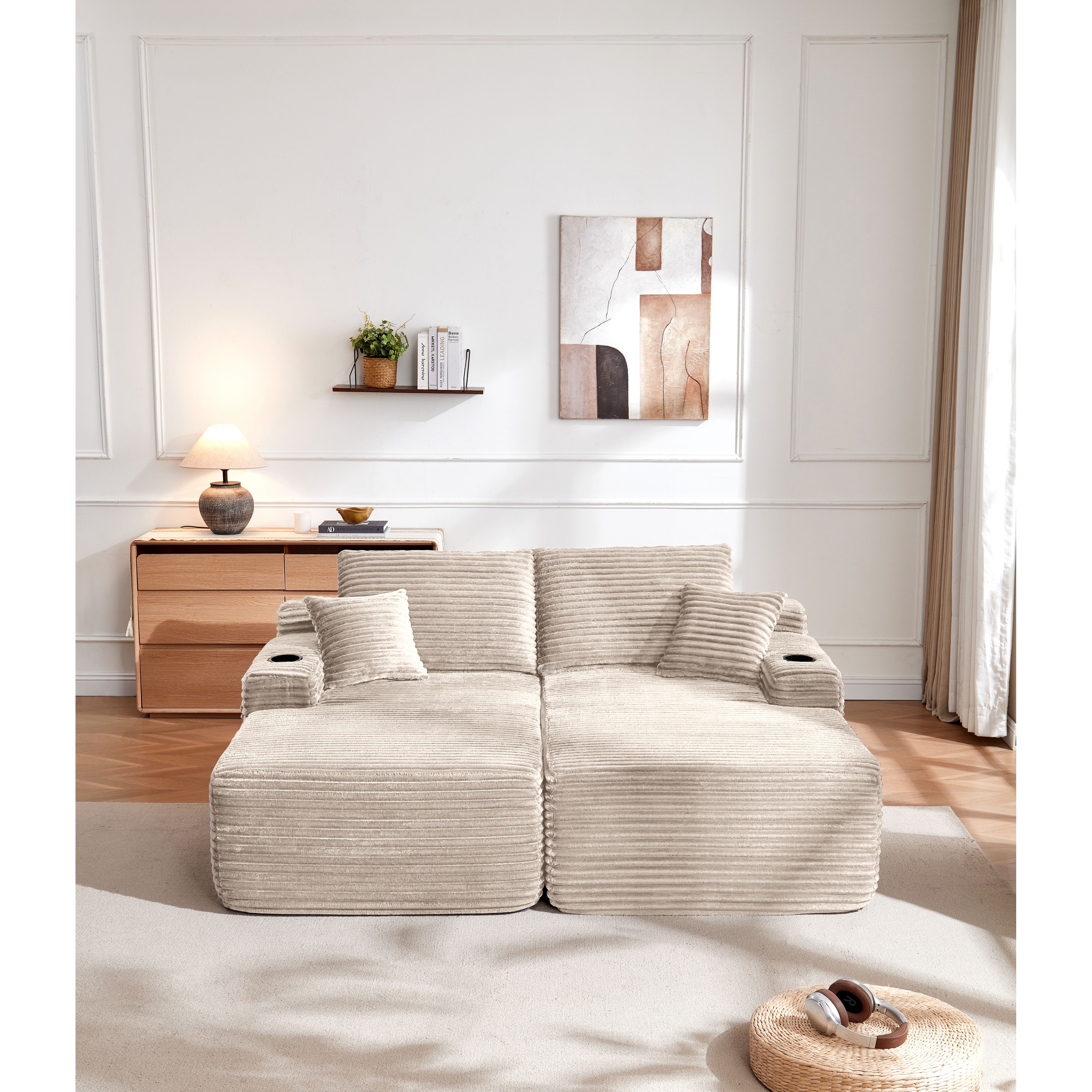 69" Cloud Sectional Couch, L-Shape Chaise with R-Shape Chaise with Deep Seat, and Comfortable 2 Seater Couch