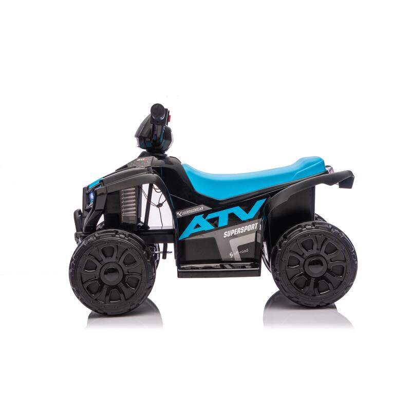 Ride On ATV, 6V Mini Off-Road Battery Powered Motorized Quad for Kids, Anti-Slip Wheels, RWD 4-Wheeler Electric Ride
