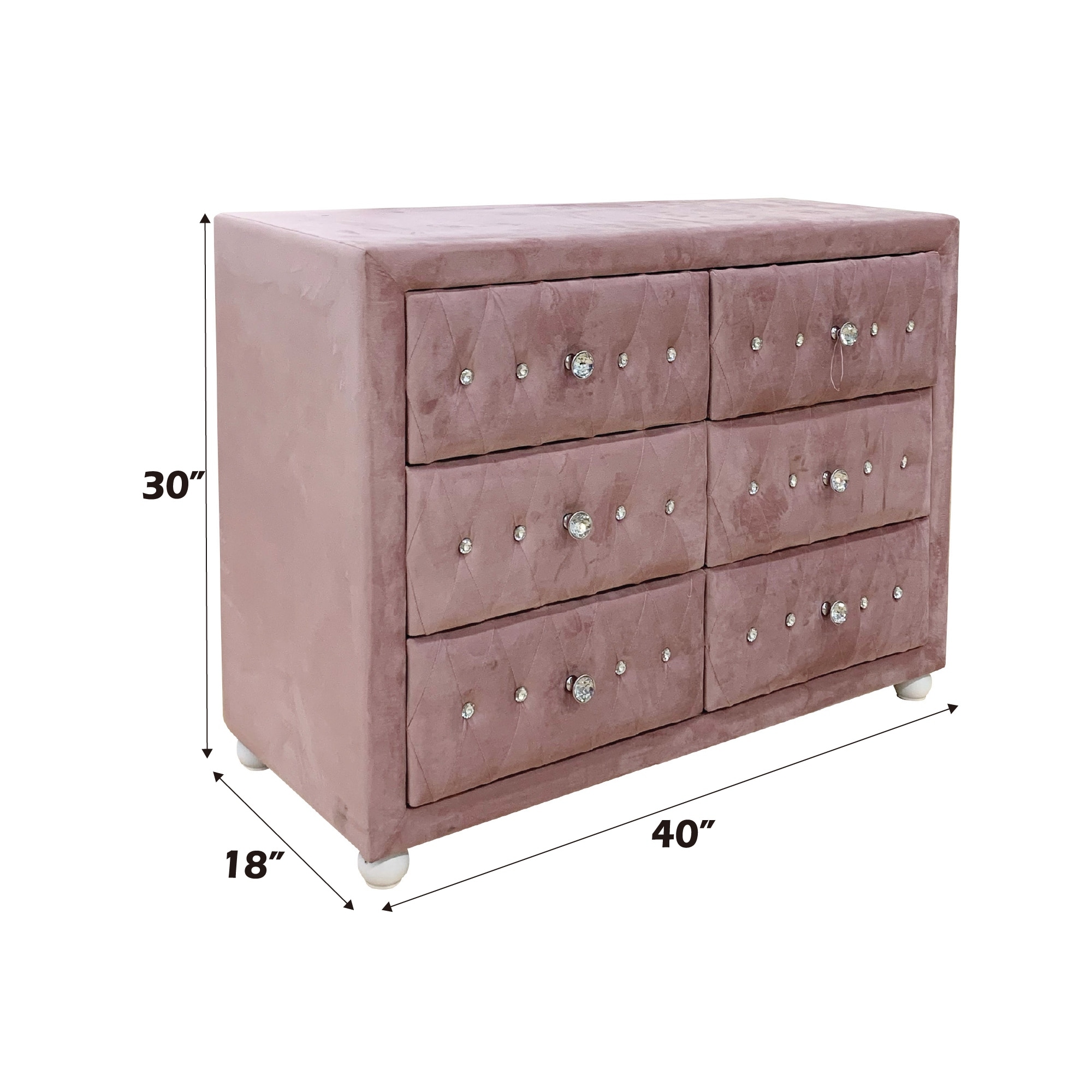 Reggie Pink Fabric Dresser