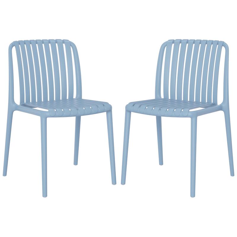 Frond and Form Outdoor Stacking Dining Side Chair (Set of 2) - French Blue