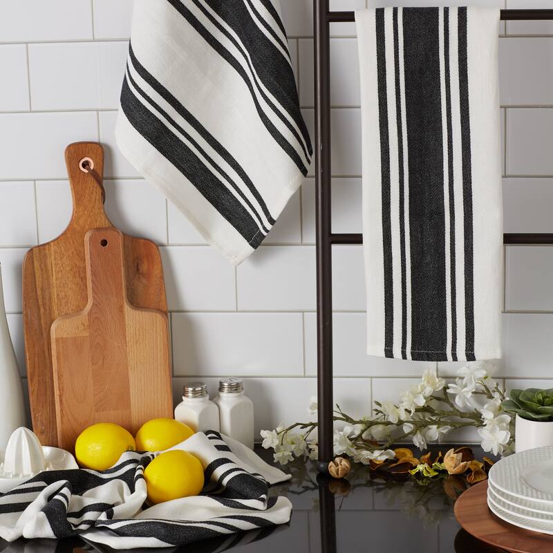 DII Vintage Red Chef Stripe Dishtowel (Set of 3)