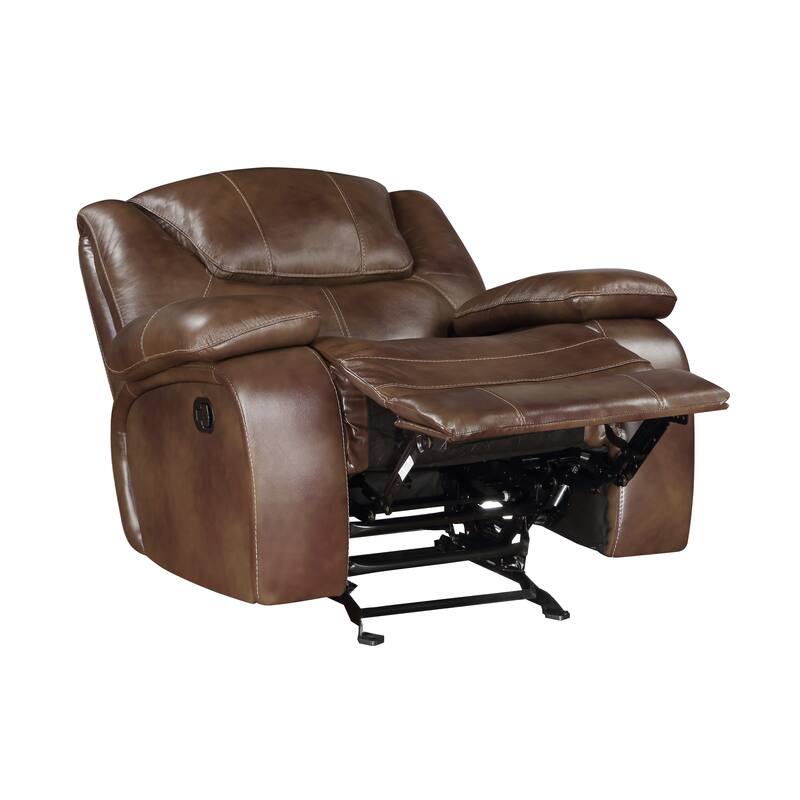 Baron 3-Piece Leather Match Manual Reclining Sofa Set