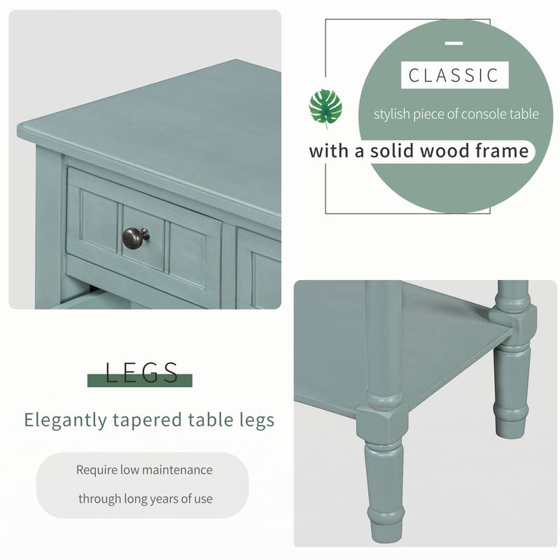 Narrow Console Table(Light Blue)