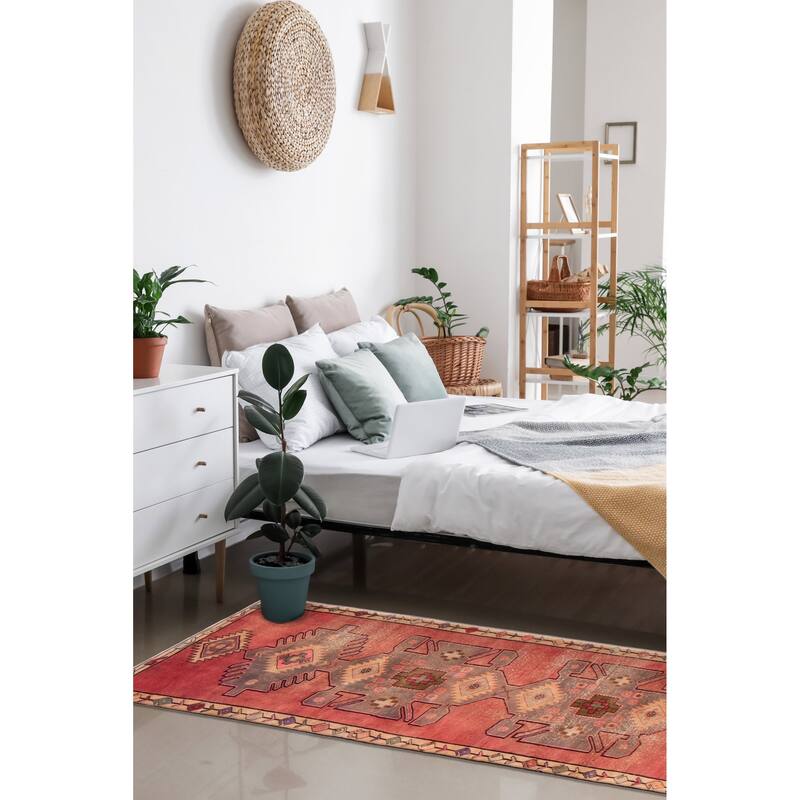 ECARPETGALLERY Hand-knotted Konya Anatolian Copper Wool Rug - 3'5 x 9'5