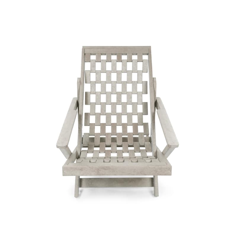 Aspen Fully Assembled All-Weather HDPE Outdoor Folding Lounge Chair with Removable Cushion
