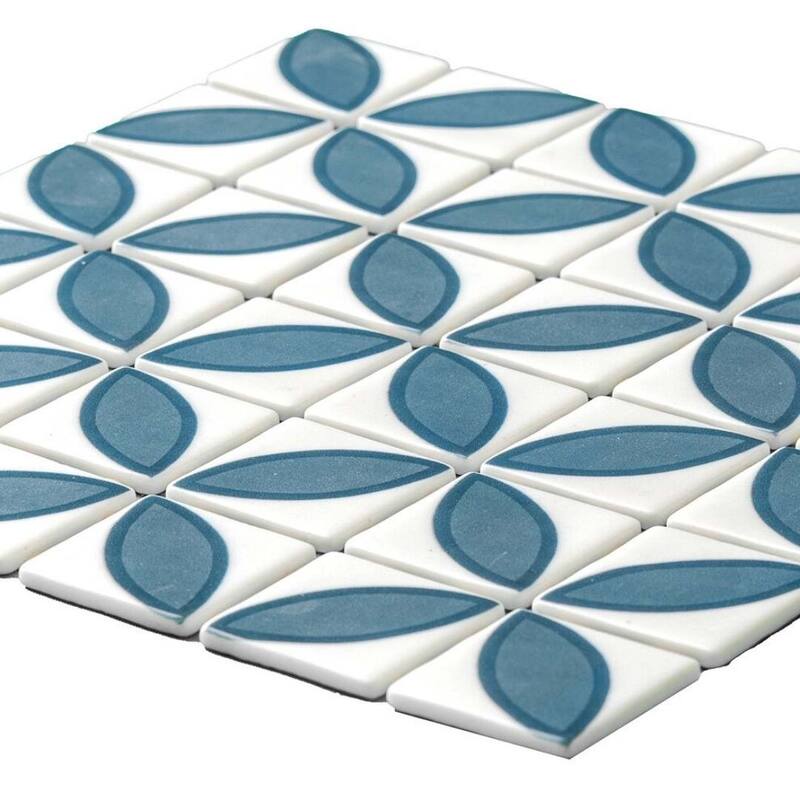 The Tile Life Eterna Lily 2x2 Glass Floor & Backsplash Wall Tile