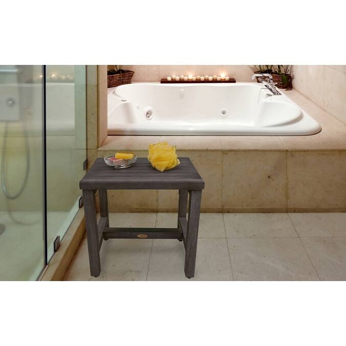 CoastalVogue Eleganto 18in Wide ShowerBench in a Gray Finish