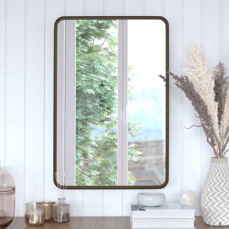Wall Mount Shatterproof Wall Mirror with Metal Frame - 20" x 30"