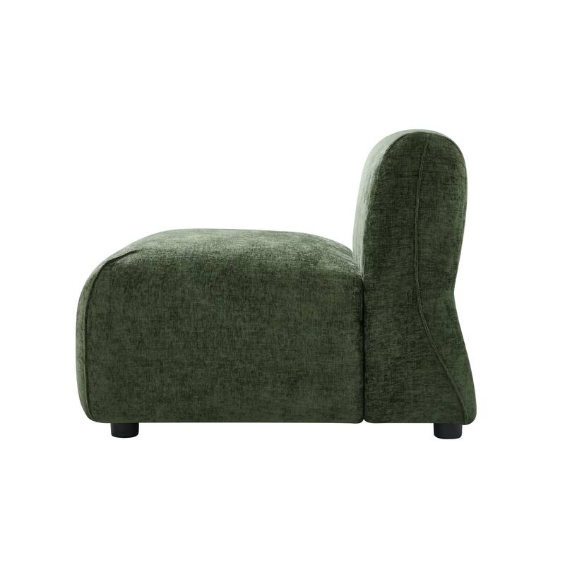 Christopher Knight Home - Marcella Modern Plush Upholstered Accent Chair with Curved Padded Back and Non-slip Feet