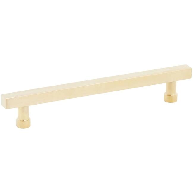 Schaub and Company 211081 NOHO 6" Center to Center Solid Metal Modern - Unlacquered Brass