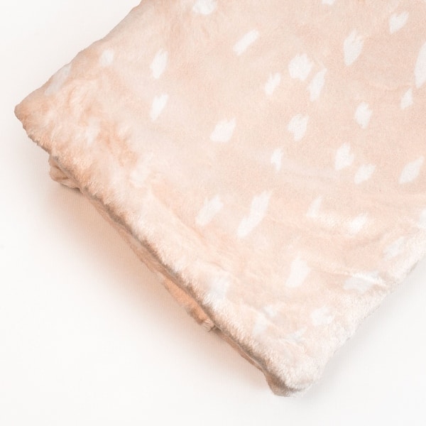 Deer Print Flannel Throw Blanket 60x48 - Super Soft Microplush, Lightweight & Cozy For Couch Or Bed