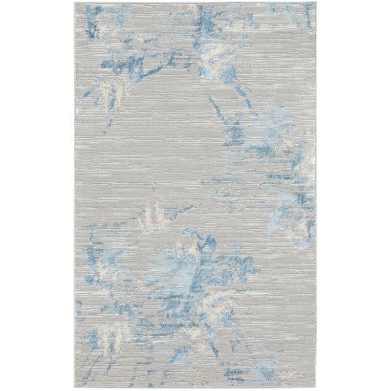 Calvin Klein Enchanting Botanical Floral Abstract Area Rug