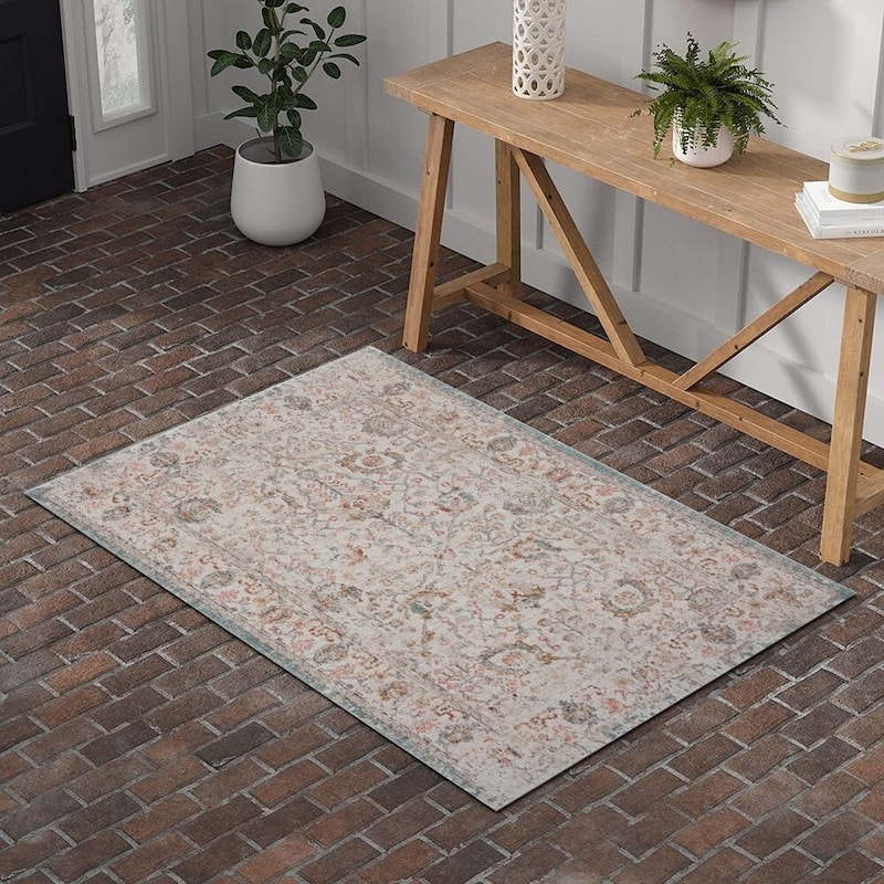 Sevita Caramel Botanical Area Rug