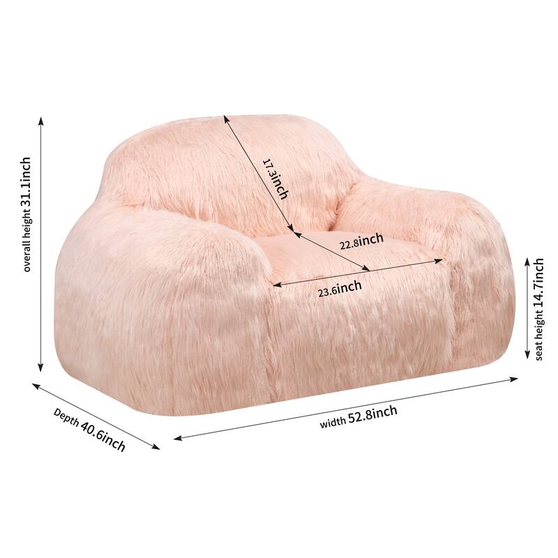 stufurhome Bean Bag Chair Sofa Foam Filled Sofa Chair Large Lazy BeanBag Sofa with Armrests for Living Room, Bedroom,Office
