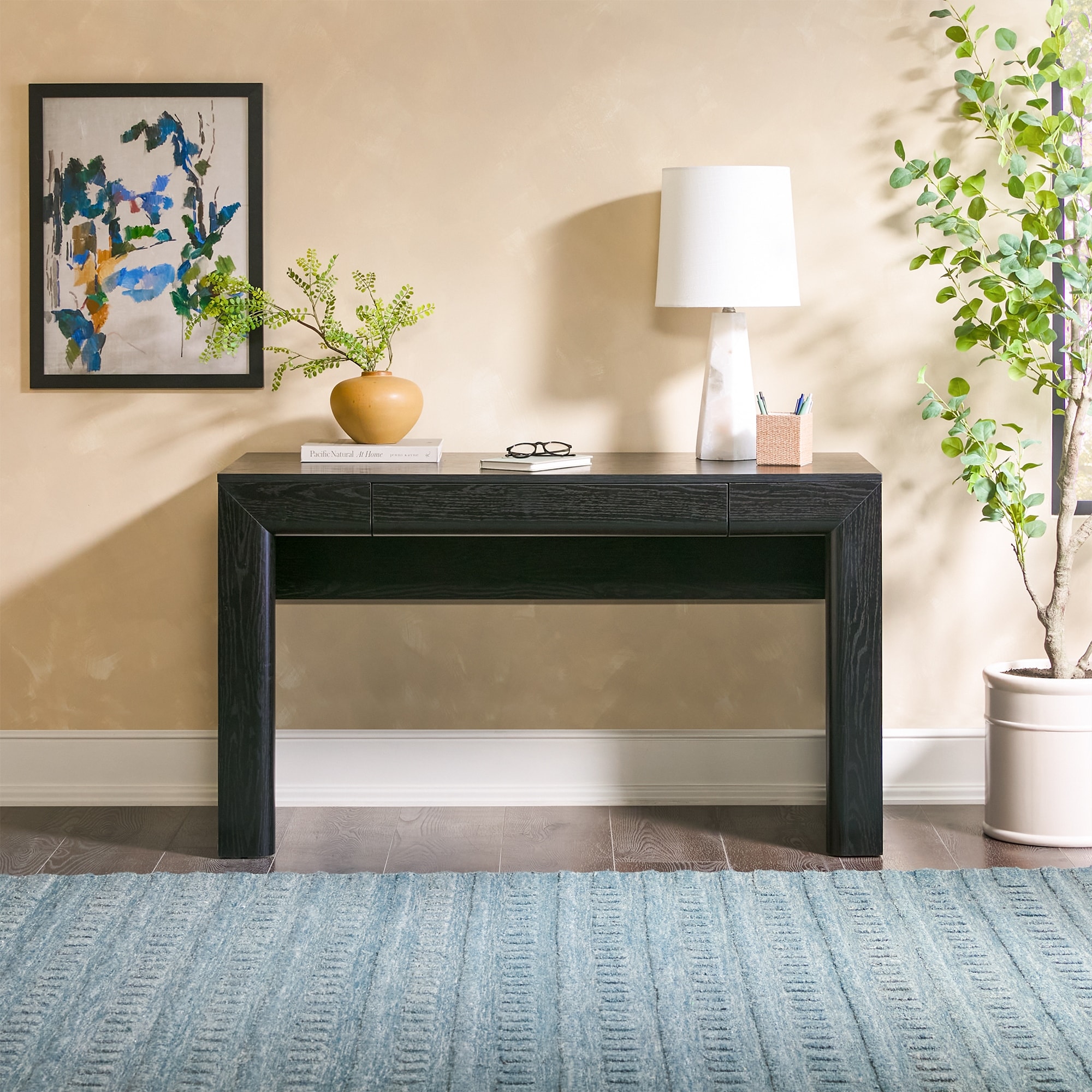 Walker Edison Modern Waterfall Writing Desk