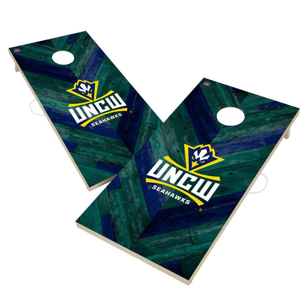 North Carolina Wilmington Seahawks Premium 2x4 Cornhole Boards - V6