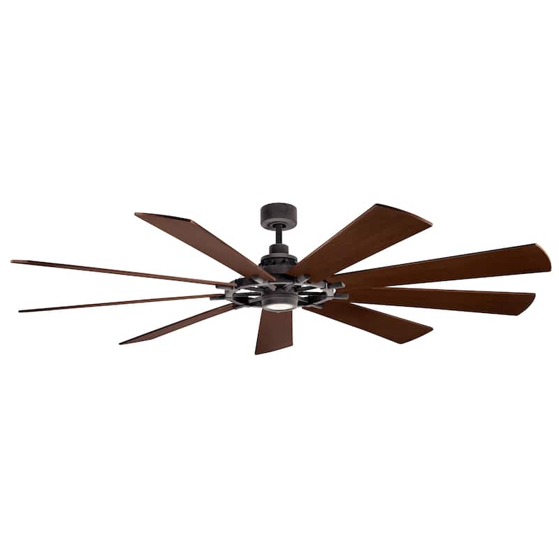 Gentry XL 85-inch LED Ceiling Fan (3-finish options) - Weathered Zinc
