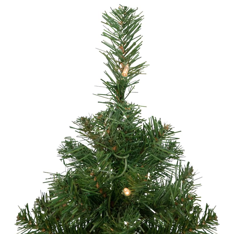 Pre-Lit Medium Oakridge Noble Fir Artificial Christmas Tree - 2' - Clear Lights - 2 Foot