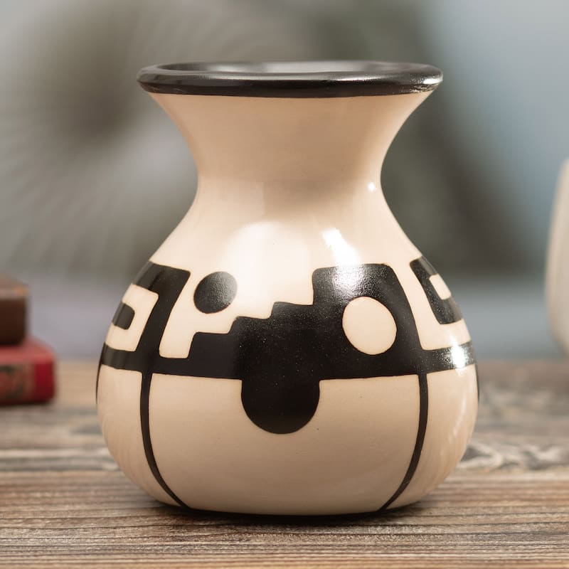 Novica Handmade Modern North Ceramic Decorative Vase