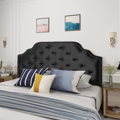 Mid Century Headboard for Queen Size Bed,Upholstered Tufted Bed Headboard